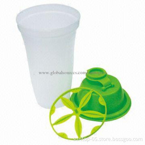 500mL Shaker Water Bottle, Body and Lid Color Can ODM with Your Own Special Logo Print